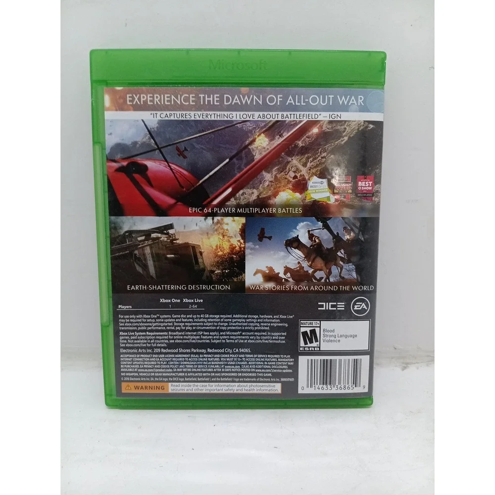 Battlefield 1 For Xbox One - Microsoft Xbox One